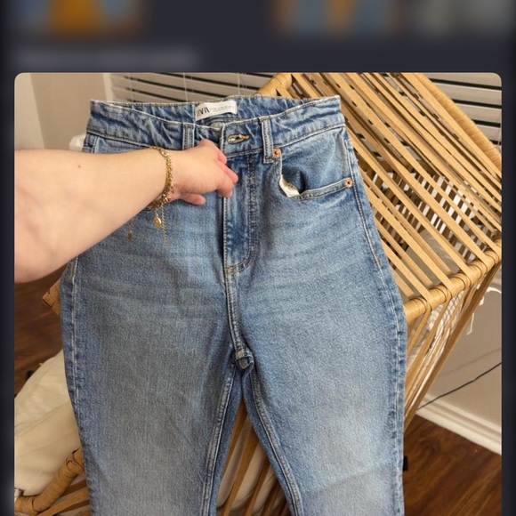 Zara Blue Flare Women's Jeans - Picture 2 of 6